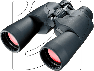 Binoculars representing Ideawave's vision